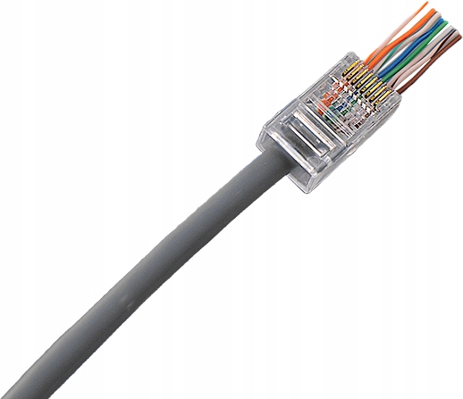 Wtyk RJ45 przelotowy kat 5e UTP pass through 10szt Producent Inna