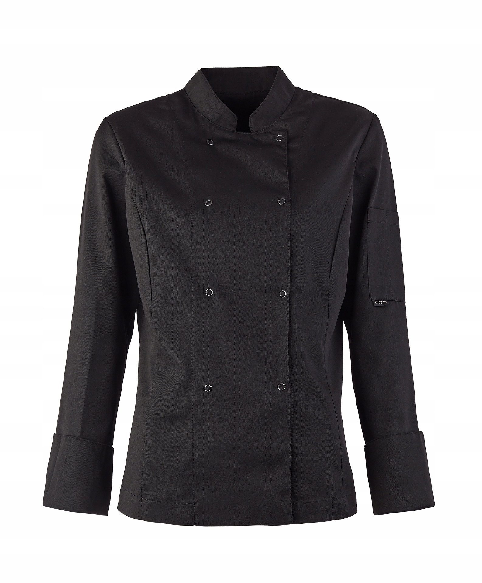 Bluza kucharska damska czarna długi rękaw r. XL- Kitel damski kieszonka