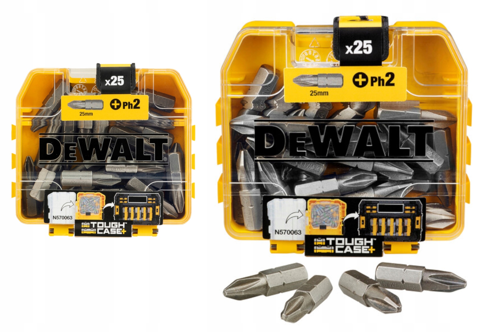 

Zestaw bitów wkrętarskich 1/4" Ph2 25szt. DeWALT