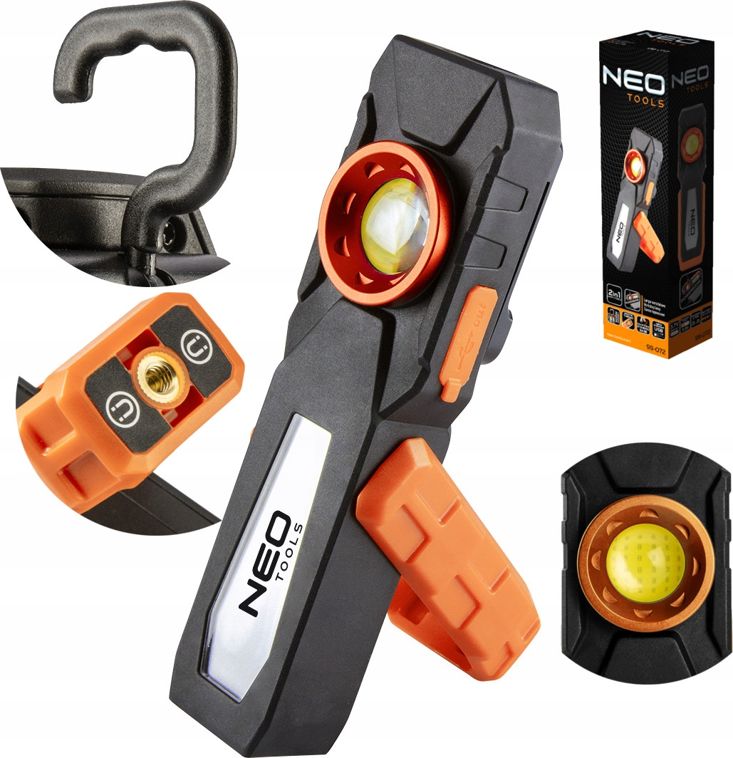 NEO LAMPA WARSZTATOWA LED COB USB 2w1 500lm 99-072