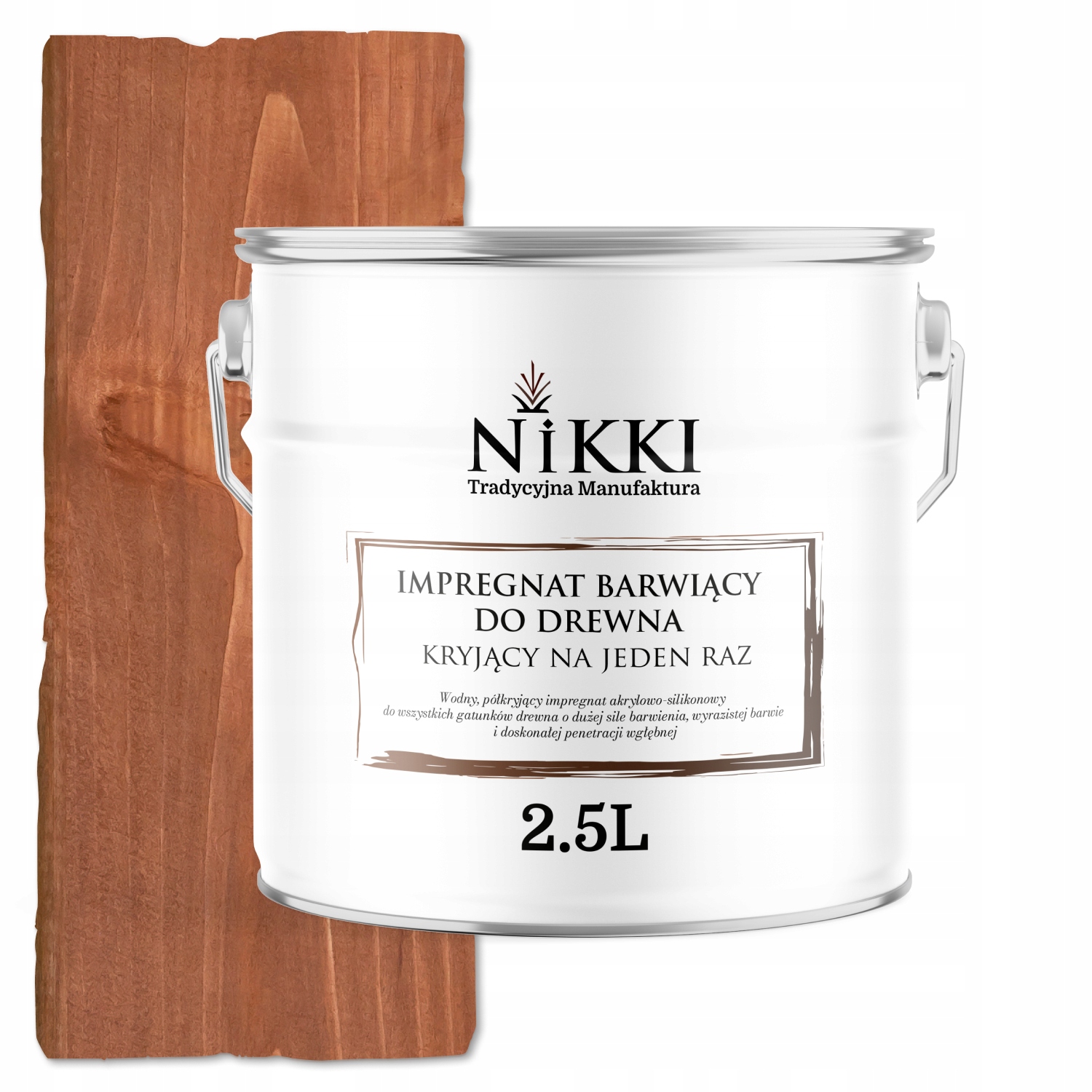 Impregnace Na Dřevo Extra Lazura Krycí Najednou Ořech Světlý 2,5L