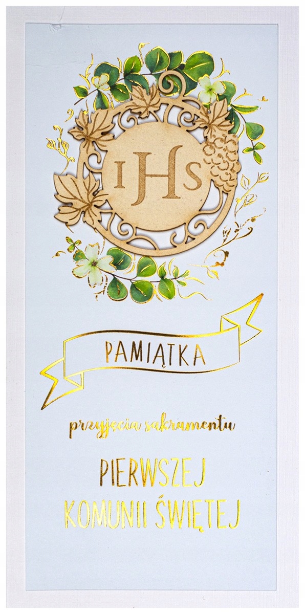 

Kartka komunijna pięknie zdobiona LUXDG8