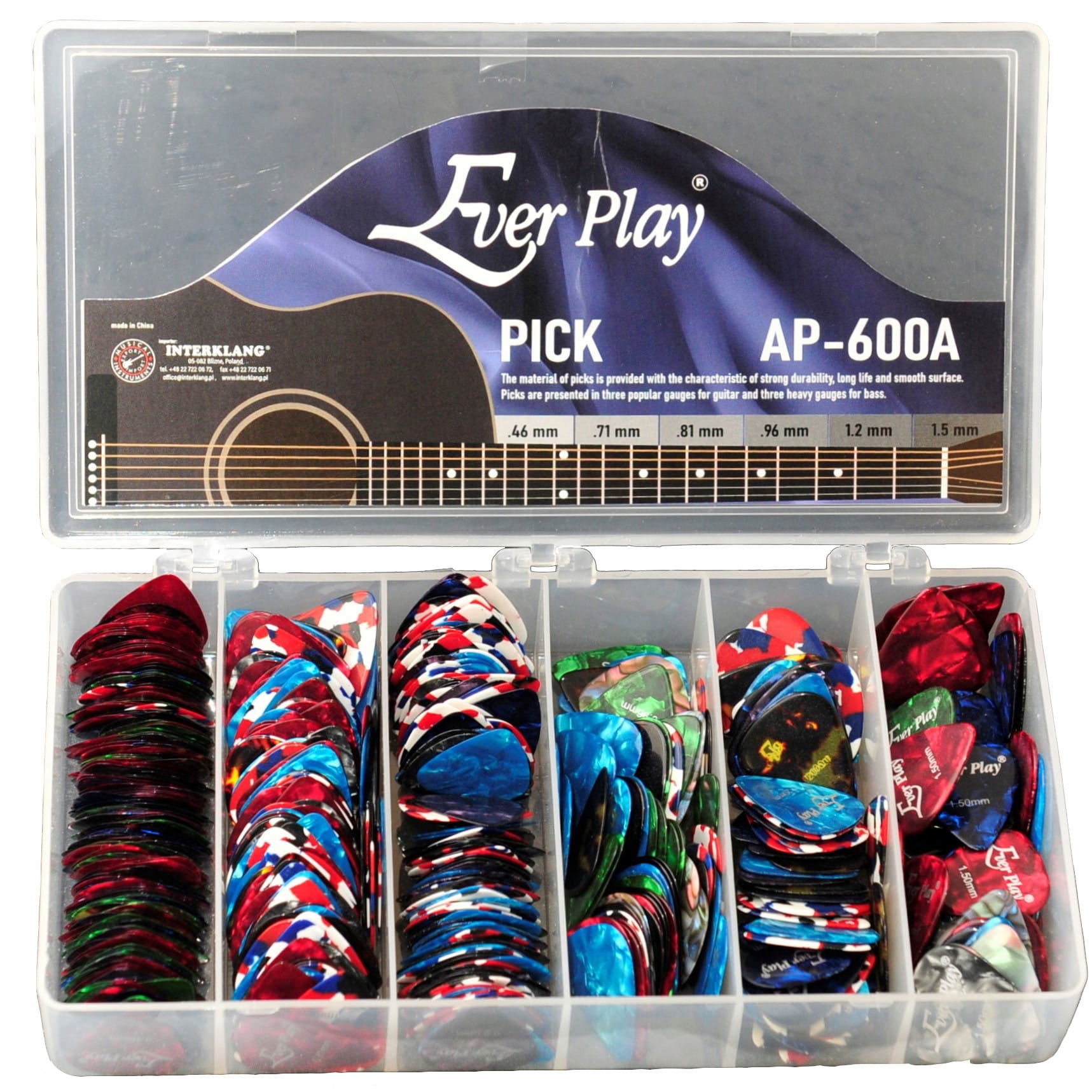 AP-A celluloid kostka gitarowa 0.96 mm Ever Play Twardość medium