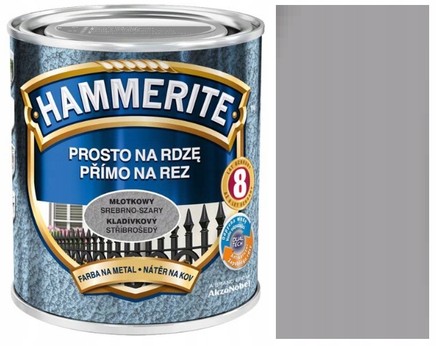 

Hammerite Prosto Na Rdze Młot Srebrno Szary 0,7L