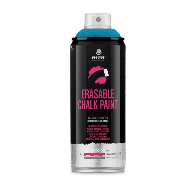 Niebieska Kreda w Sprayu Zmywalna 400ml mtn Pro