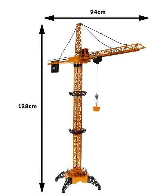 Mega Dźwig Żuraw Budowlany RC Zdalnie Sterowany 128cm na Pilot + Kask LED Marka Stator