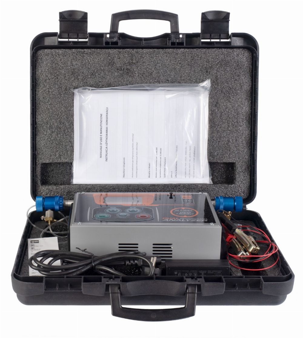 Analizator gazu czynnika R1234yf, R134a z drukarką Spin Czynnik chłodniczy obsługa obu czynników