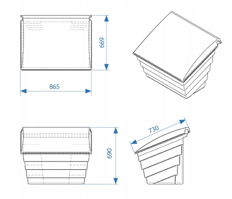 POJEMNIK skrzynia piasek piach sól drogową sorbent 150L PPM 150litrów ŻÓŁTY Pojemność 150 l