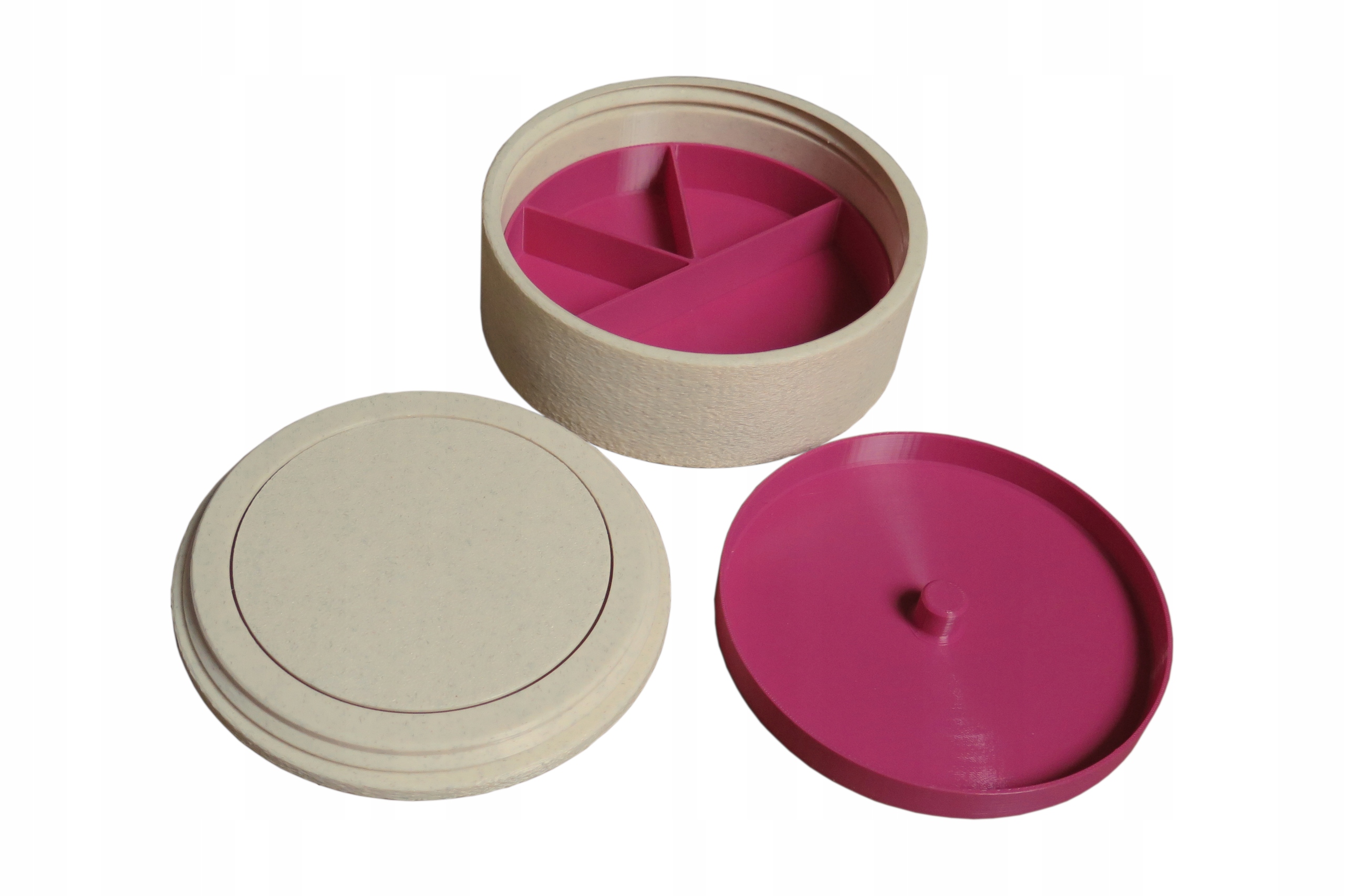 Pletení Ideal Box organizér pro pletařky béžový mramor rohový