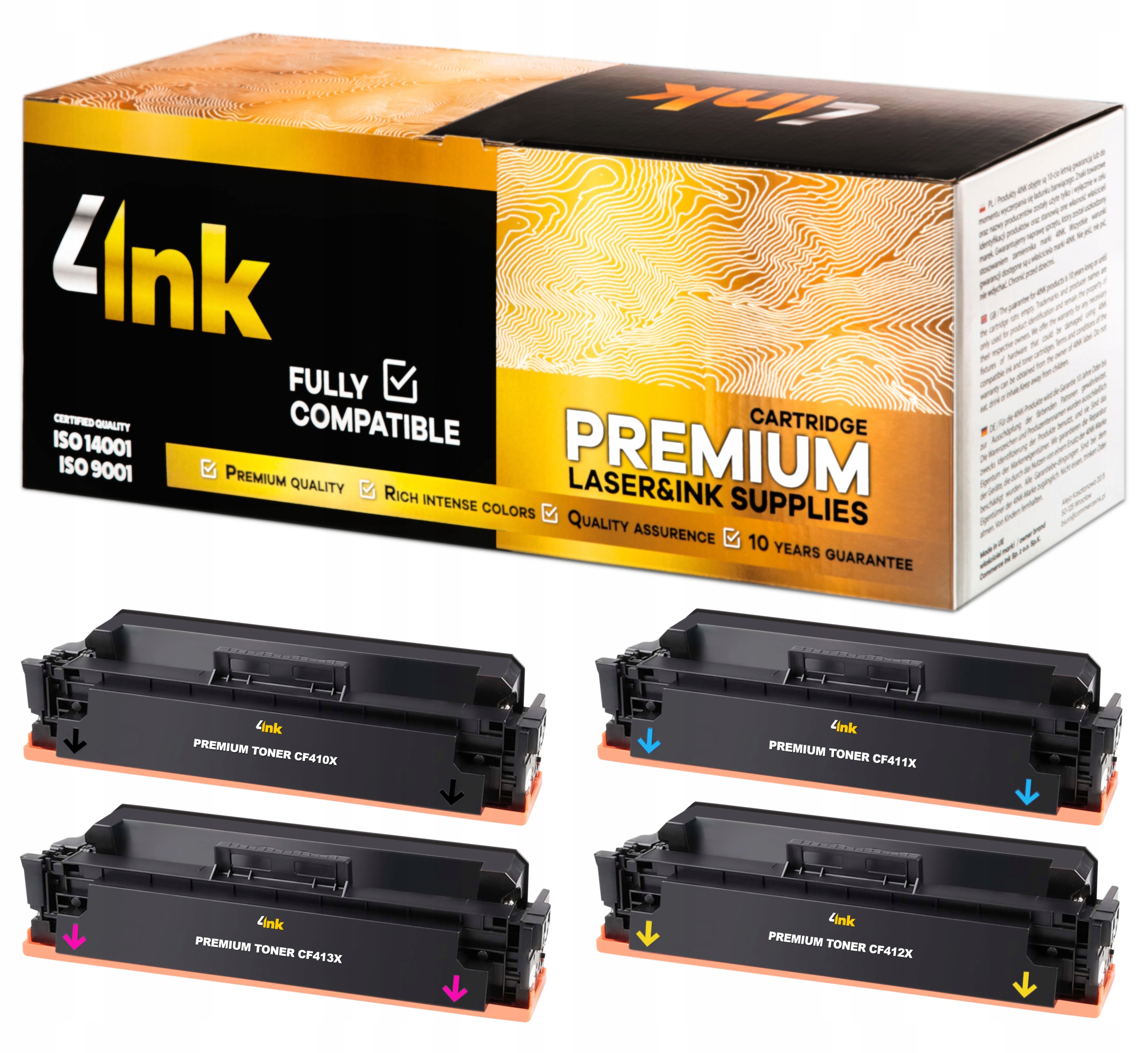 

4x Toner Do Hp 410X M452dn M452dw M477fdn M477fdw