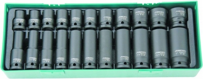 Jonnesway KPL.NAS.UDAR.22cz.(1/2"6KT) S03A4122SP Krátke Dlhé 10-24 mm