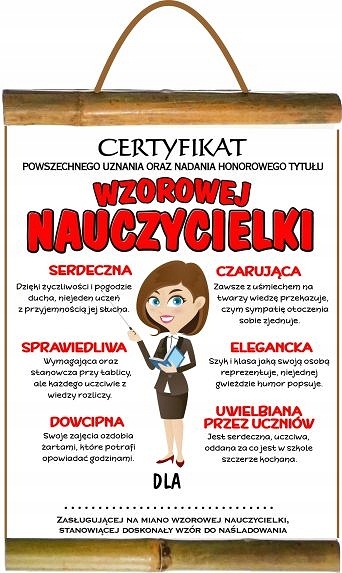 

Podziękowanie dla nauczyciela na koniec roku