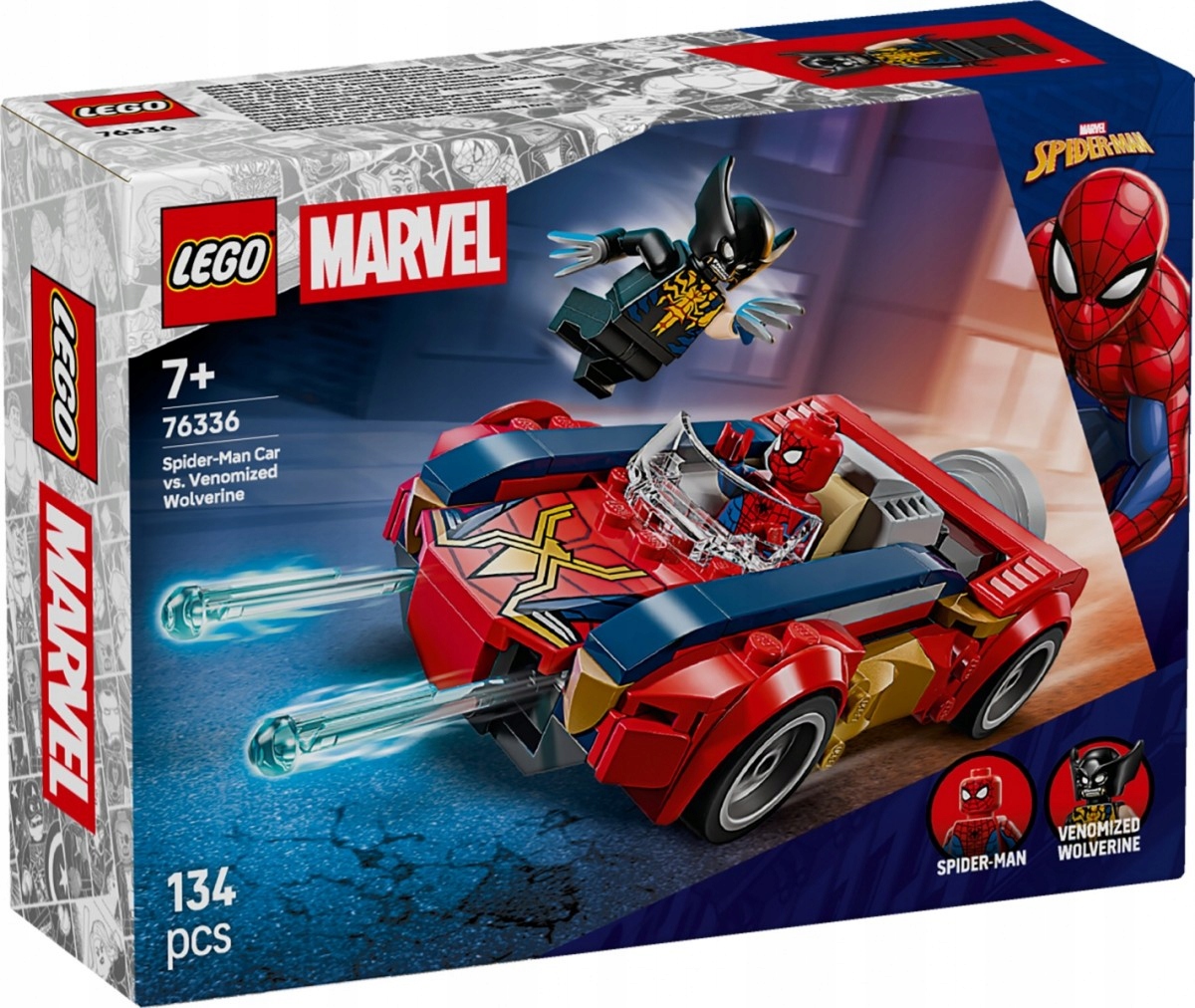 Lego Stavebnice Heroes 76336 Spider-Man v autě versus zvenomovaný