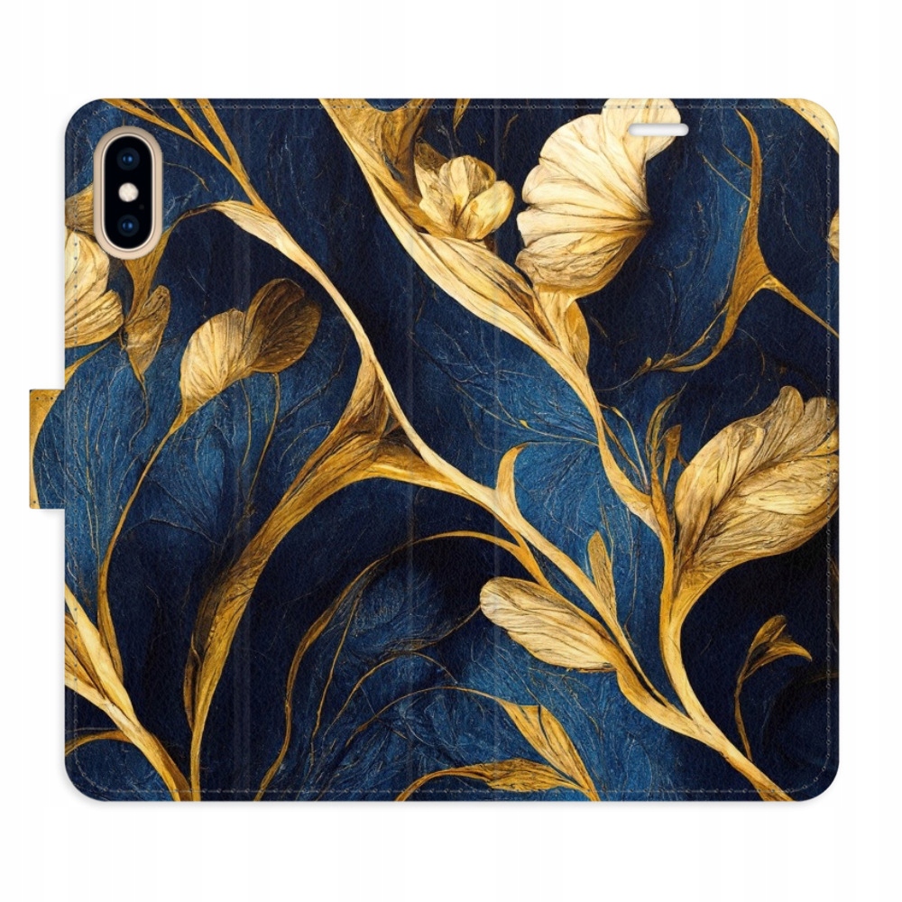 Etui z klapką iSaprio GoldBlue do iPhone X/xs