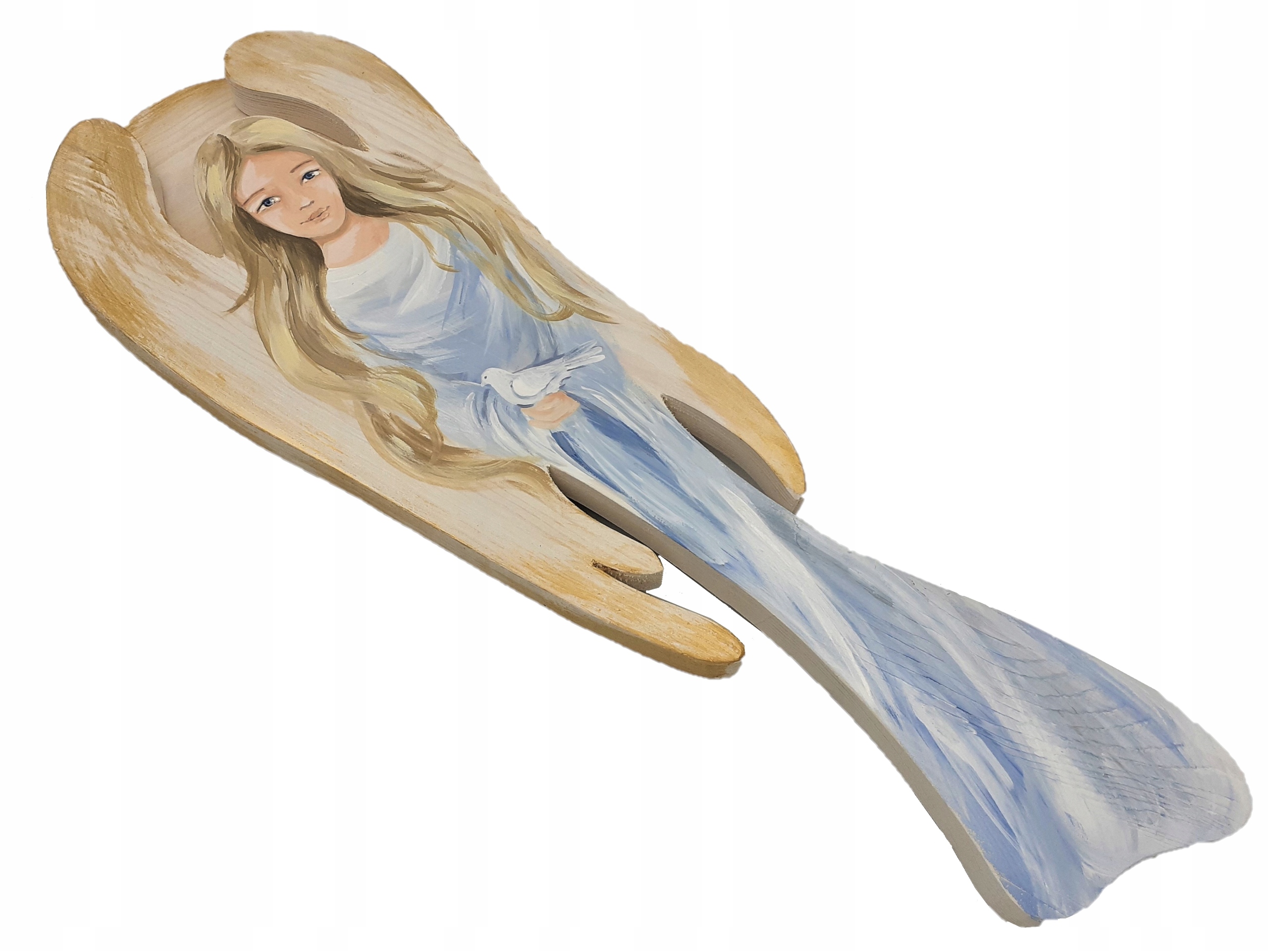 Obraz Dřevěný Velký Anděl Hand Made Malovaný