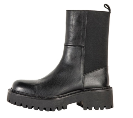 Inuovo Kotníkové Boty Na Platformě černé kožené Stiefelette 846008 vel. 37