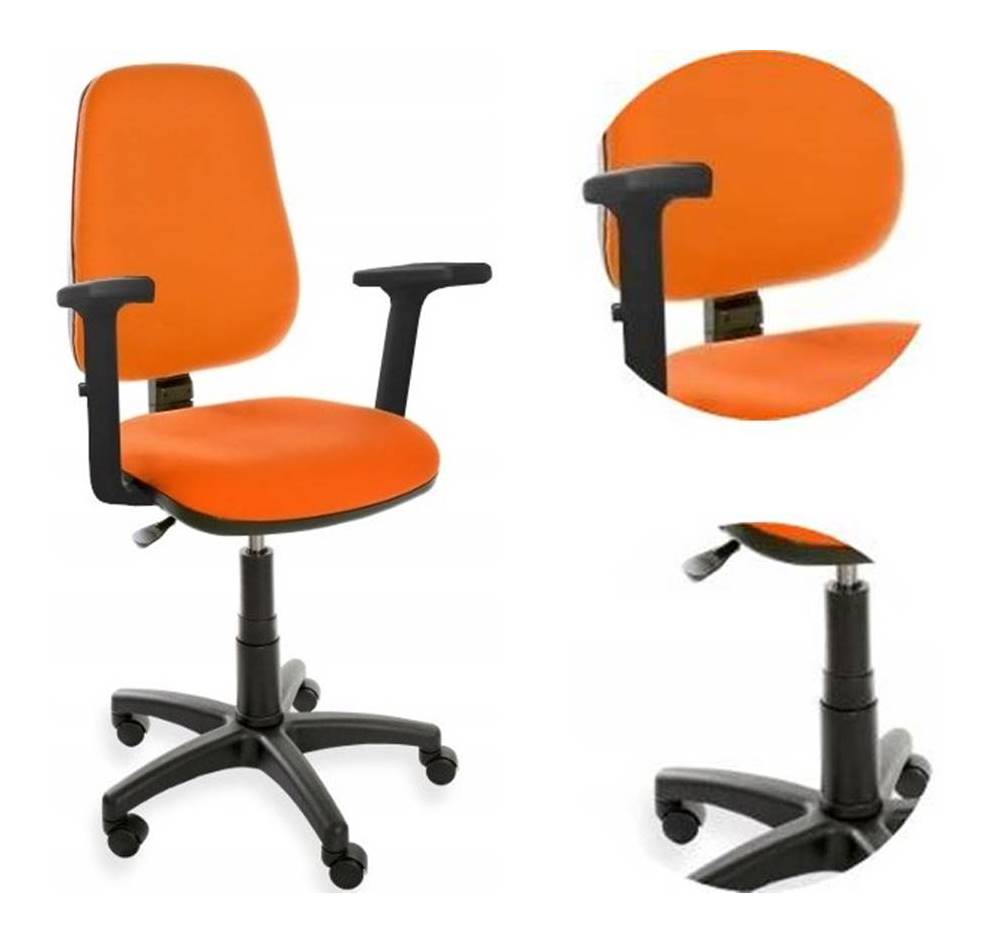 Fotel Biurowy Desert Pomarańczowy – Nowoczesny, Obrotowy, do Pracy
