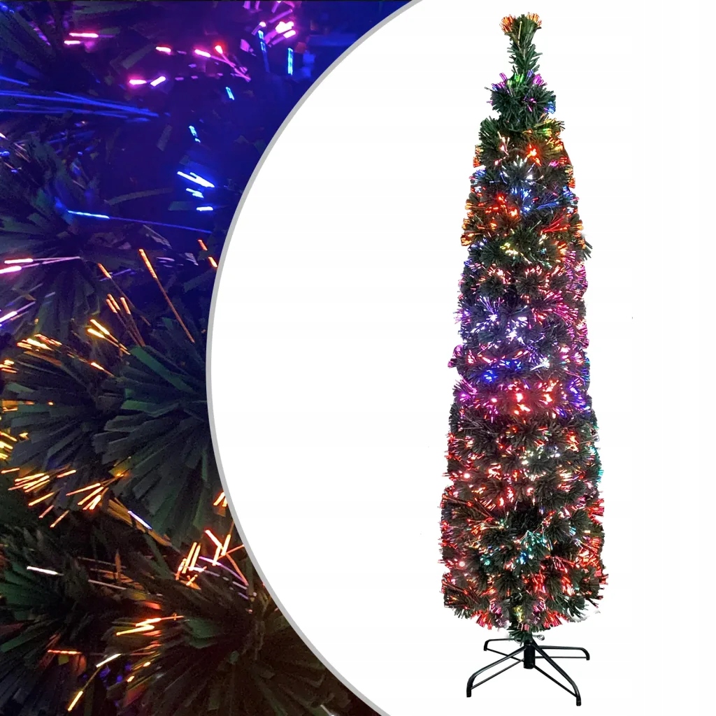 Umělý optický vánoční stromek 120 cm, 5 barev, zelený