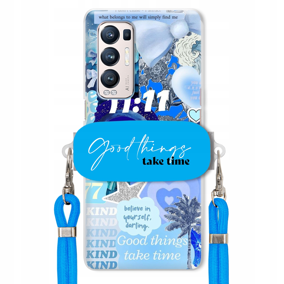 Puzdro pre Oppo Reno 5 Pro Plus 5G Držiak na vodítko Crossbody Good Things Sea