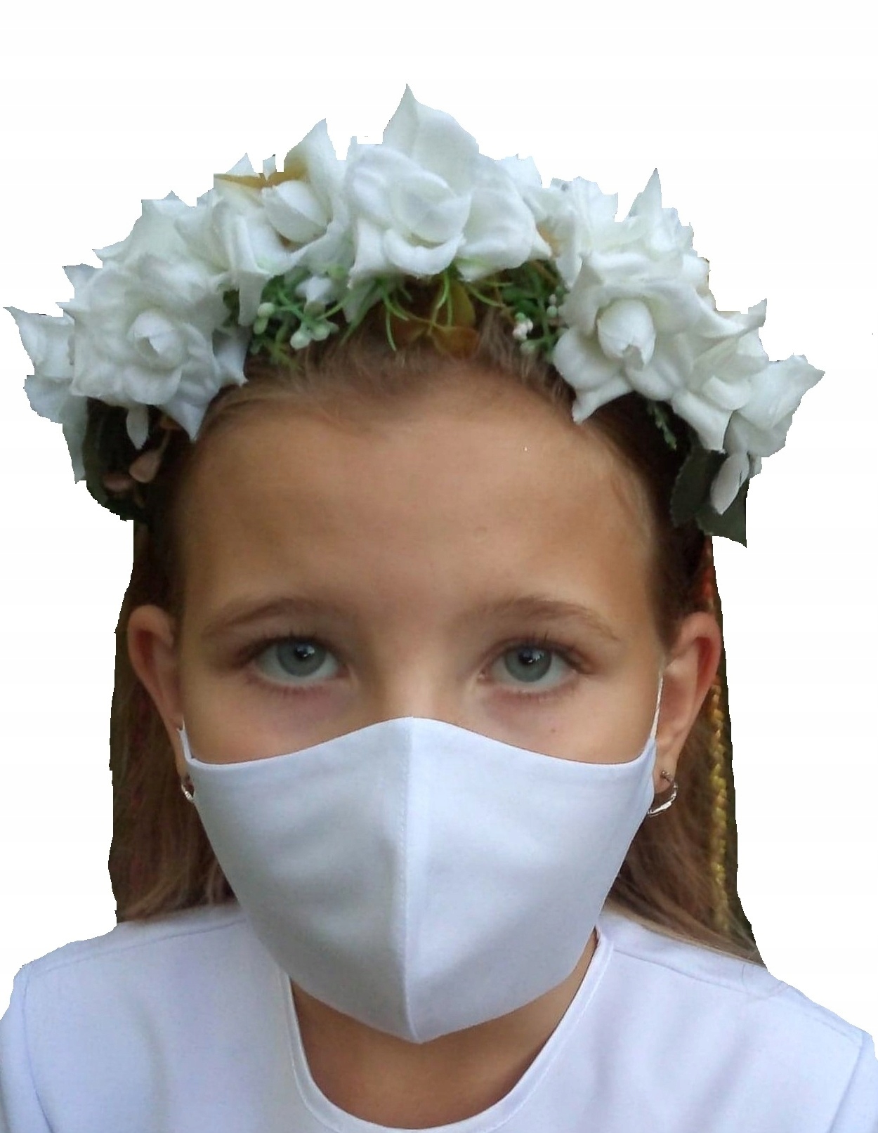 

Komunia! Maseczka komunijna Dziecięca . Biała.