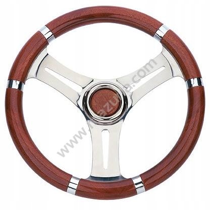 KIEROWNICA 350 MM OBRECZ MAHONIOWA RAMIONA NIERDZ