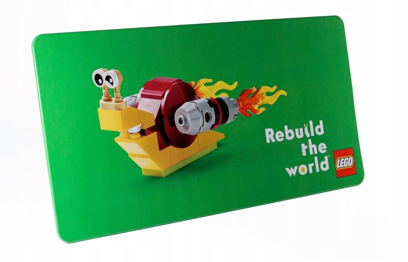 Lego 5007158 tabliczka metalowa Rebuild the world