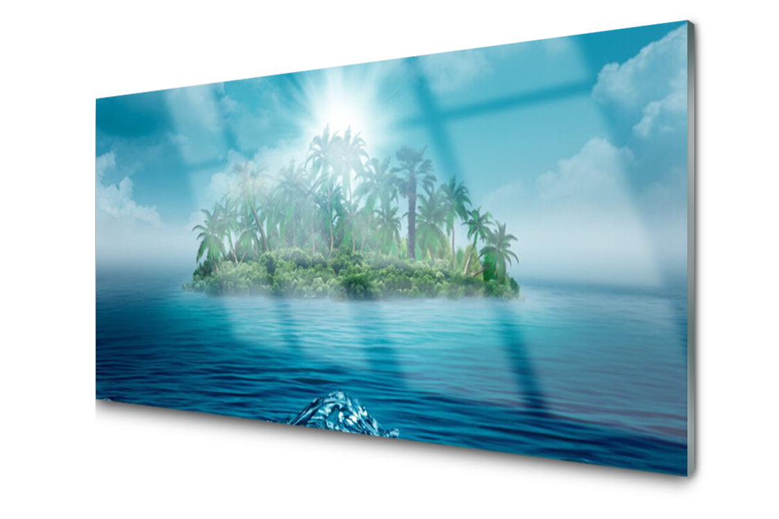 

Panel szklany Płytka Wyspa Morze 140x70 + Klej