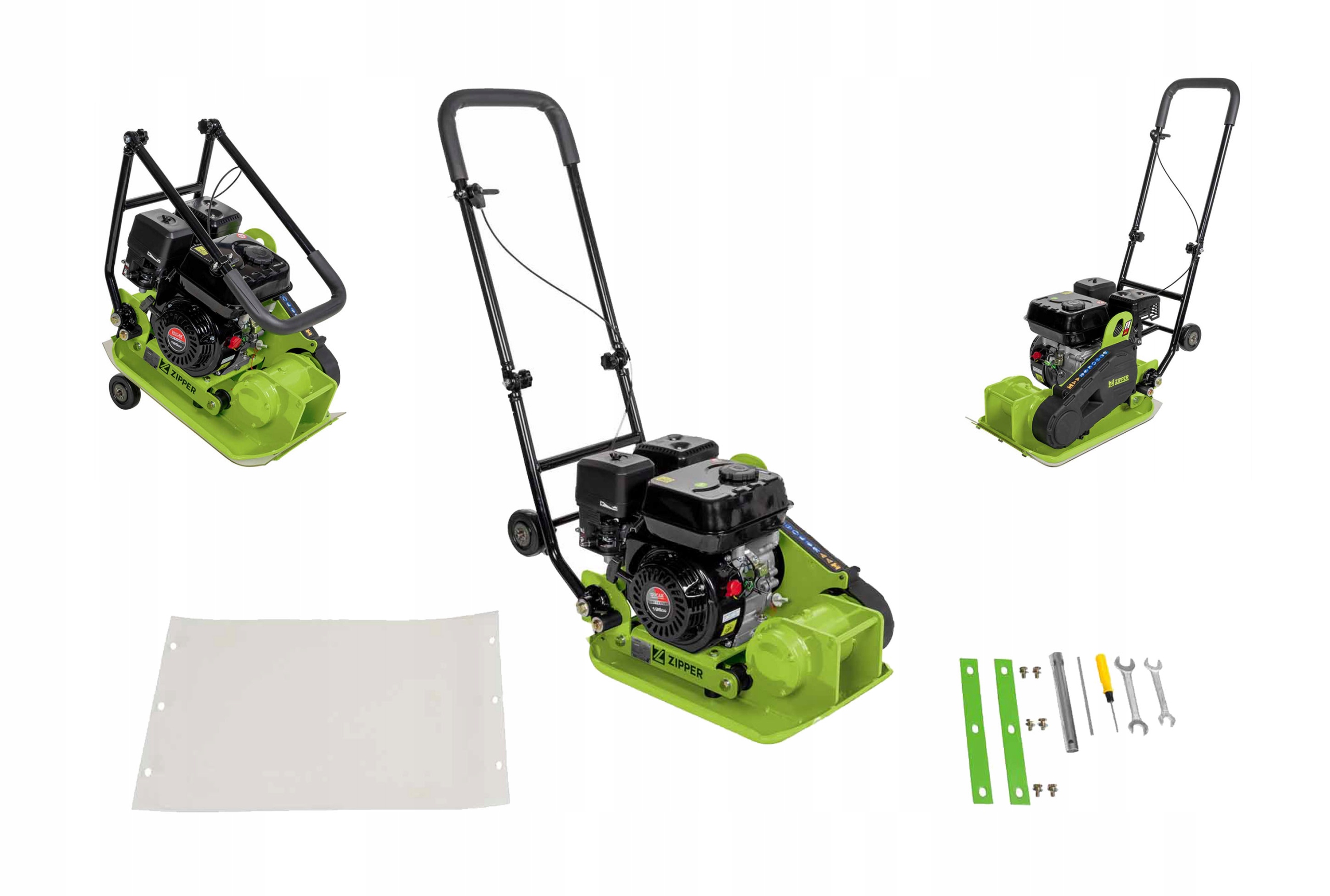 Zhutňovač s posuvem Zipper s benzínovou zeminou, pěchovadlo na kostky 60 kg