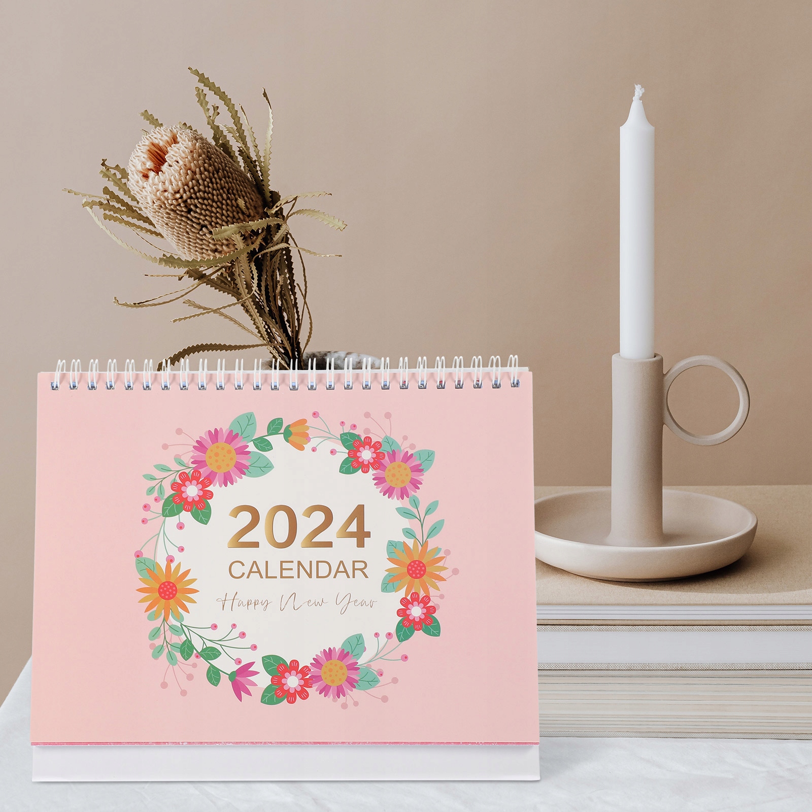 2024 Angielski Kalendarz Biurkowy Wystrój Kal Marka inny