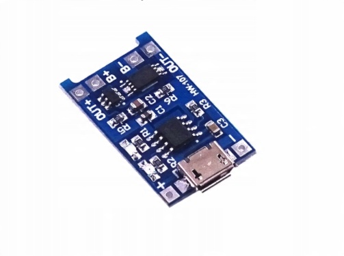 

Ładowarka Li-Ion/Li-Pol TP4056 1A 1S Usb+ zabezp