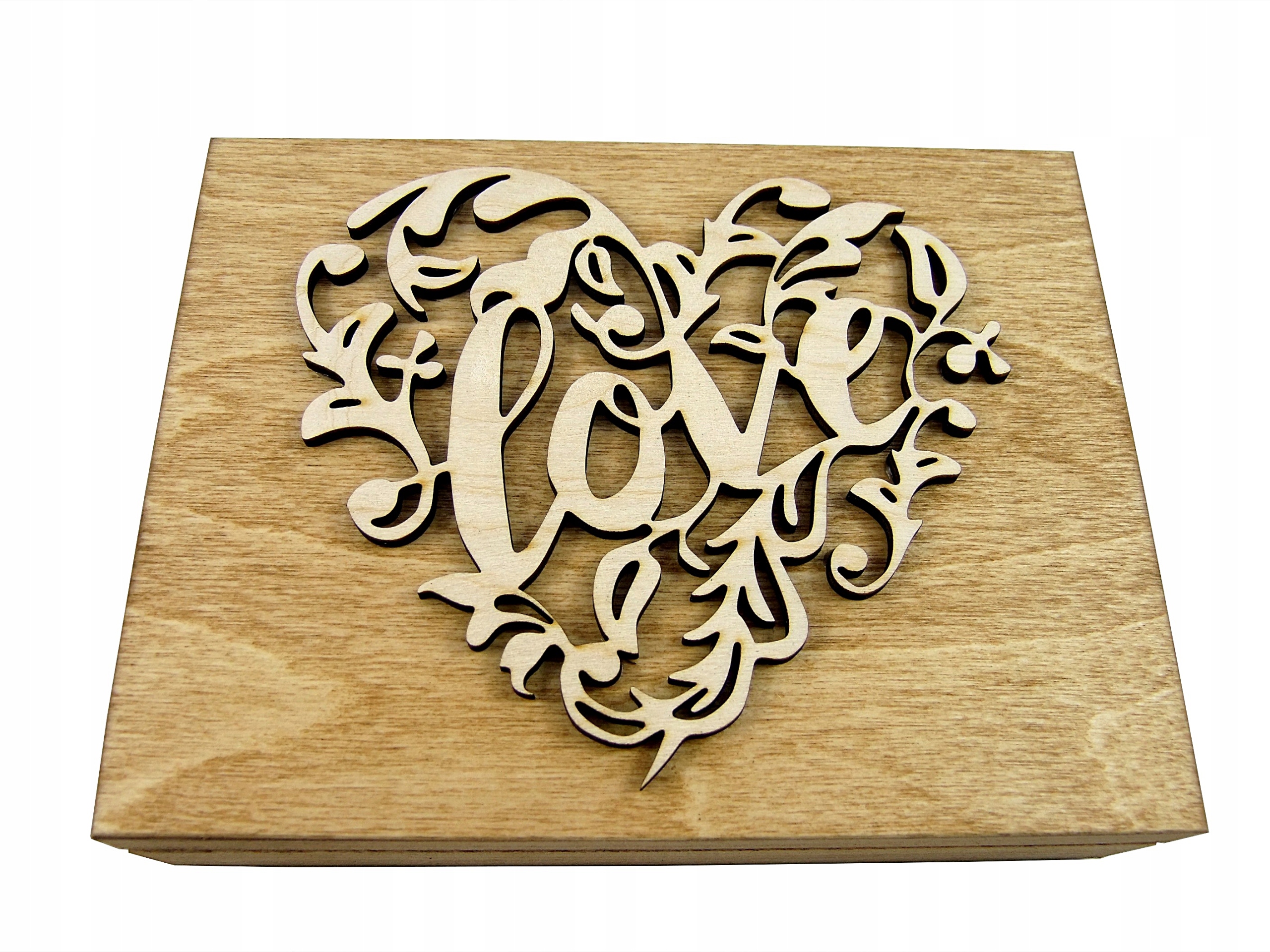 Szkatułka Na Obrączki Orzech Włoski Mech Chrobotek Rodzaj pudełko z mchem