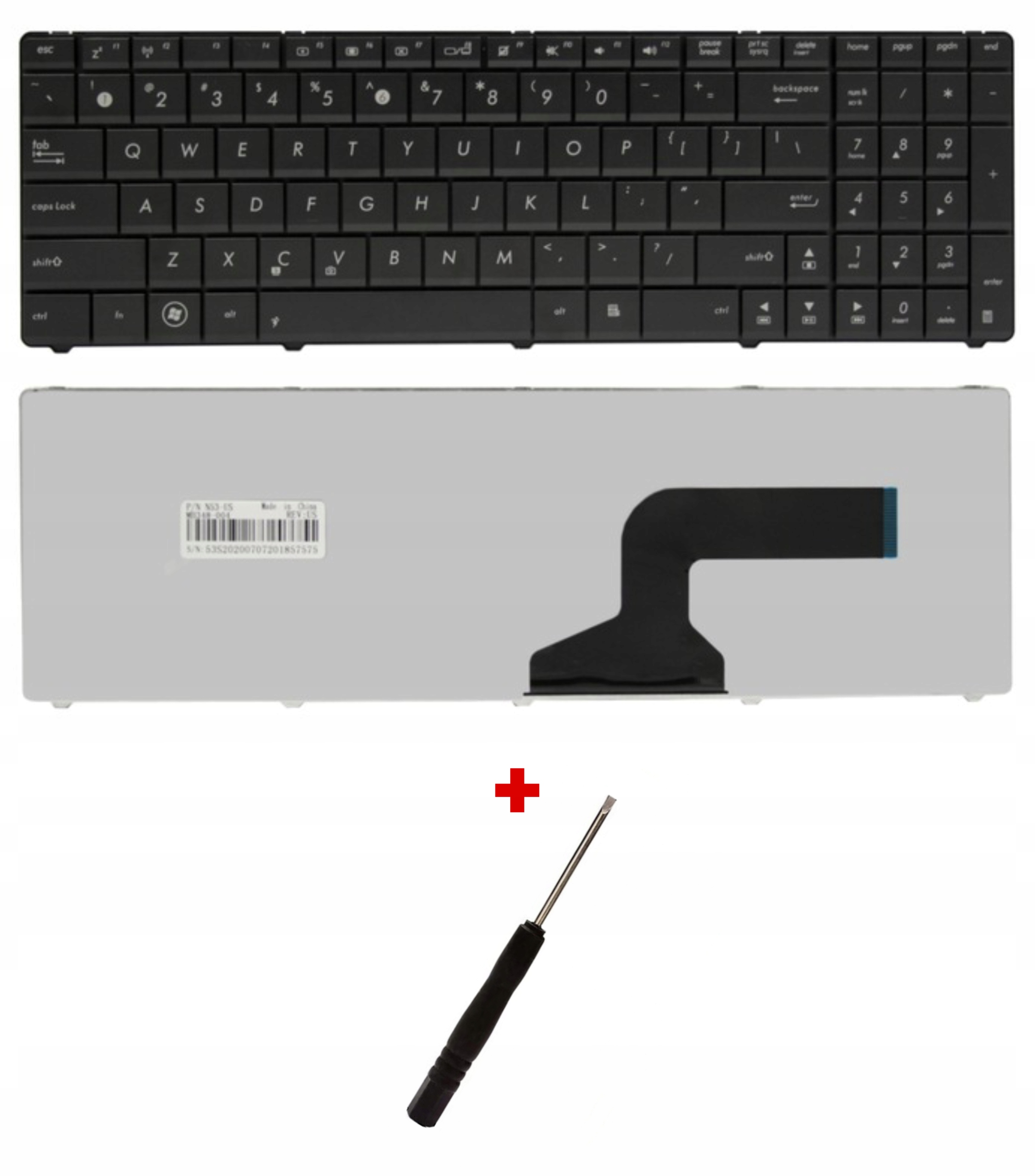 Klávesnica pre Asus A52 F50 F55 F70 F75 G51 N71 N73 X54C X54H X72 X73 X75 Pl