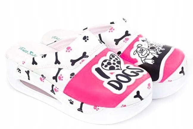 Air Clogs buty medyczne ze wzorem pieski 37