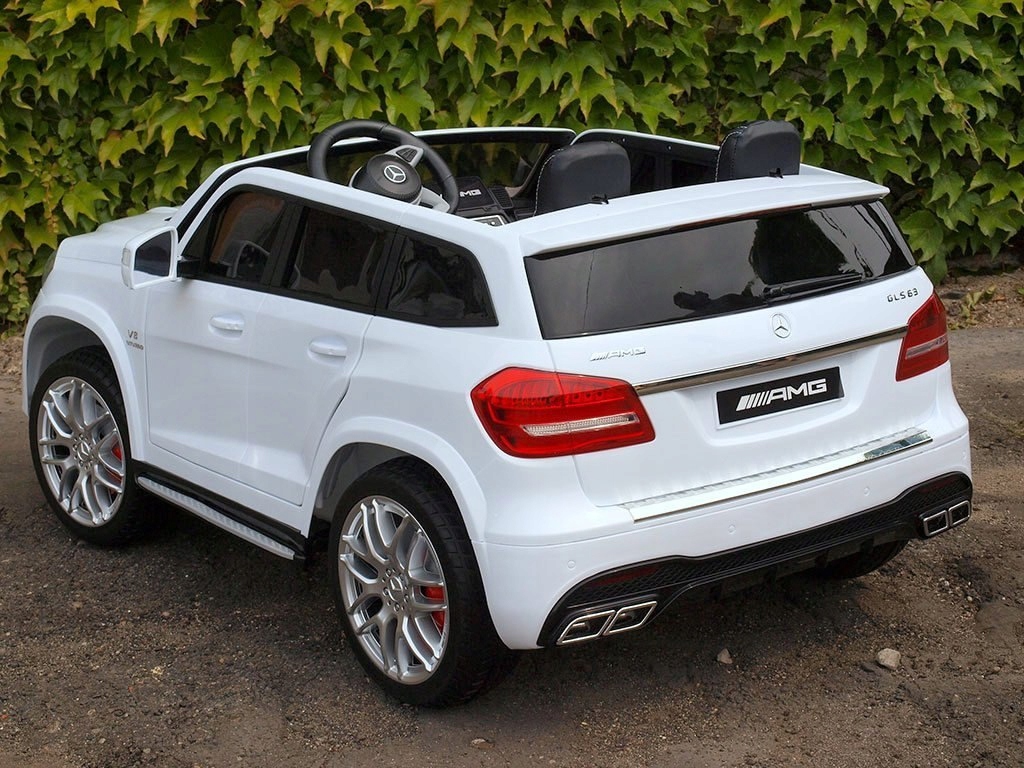 MERCEDES GLS 63, 4 SILNIKI, 2X12 V, MIĘKKIE KOŁA, Kolor Biały