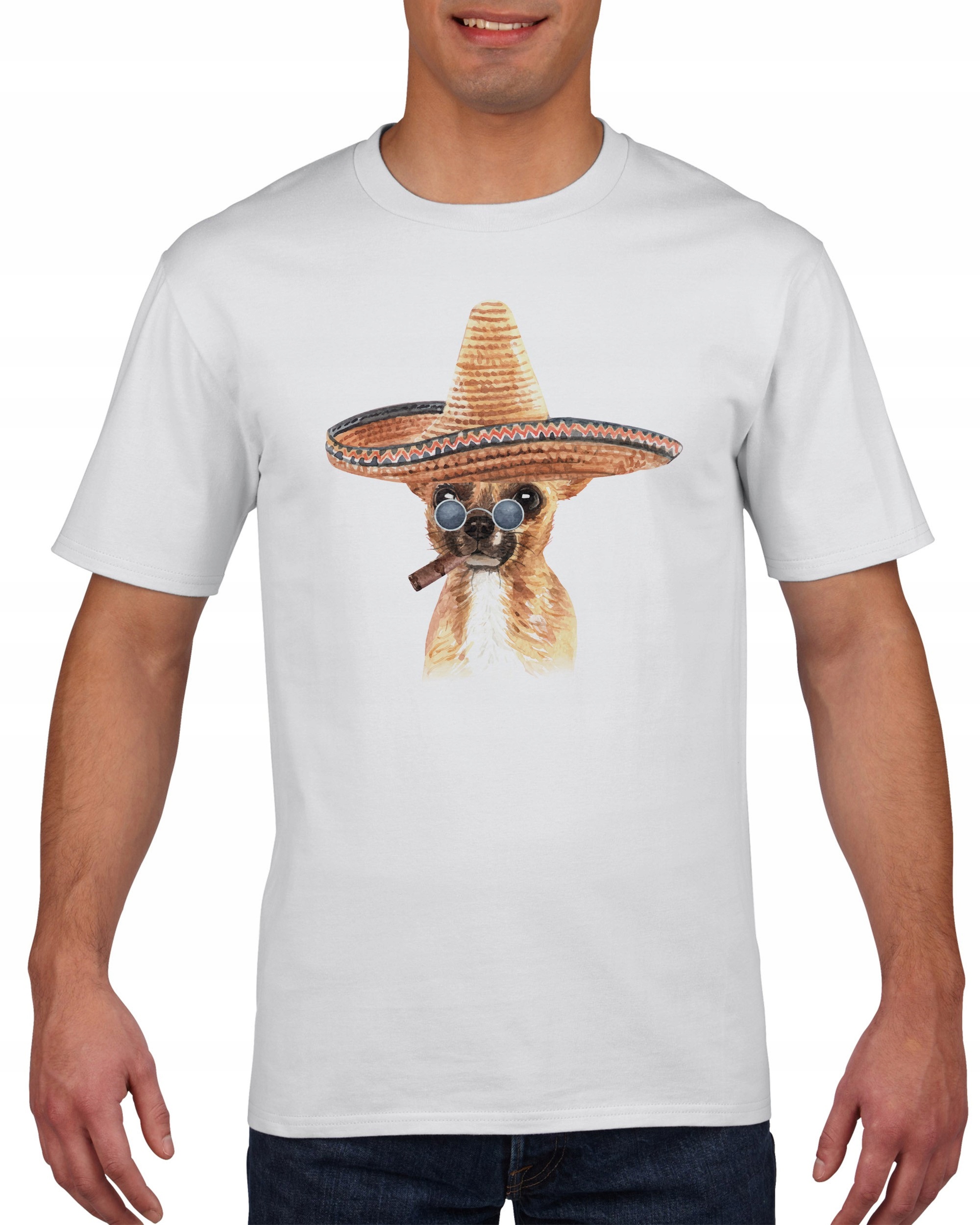

Koszulka meska Pies Chihuahua W Sombrero XXL