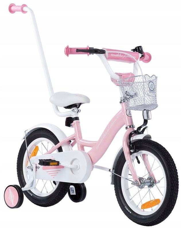 Rowerek Rower Tomabike 14 Cali V-break Prowadnik Koszyk Kółka Boczne