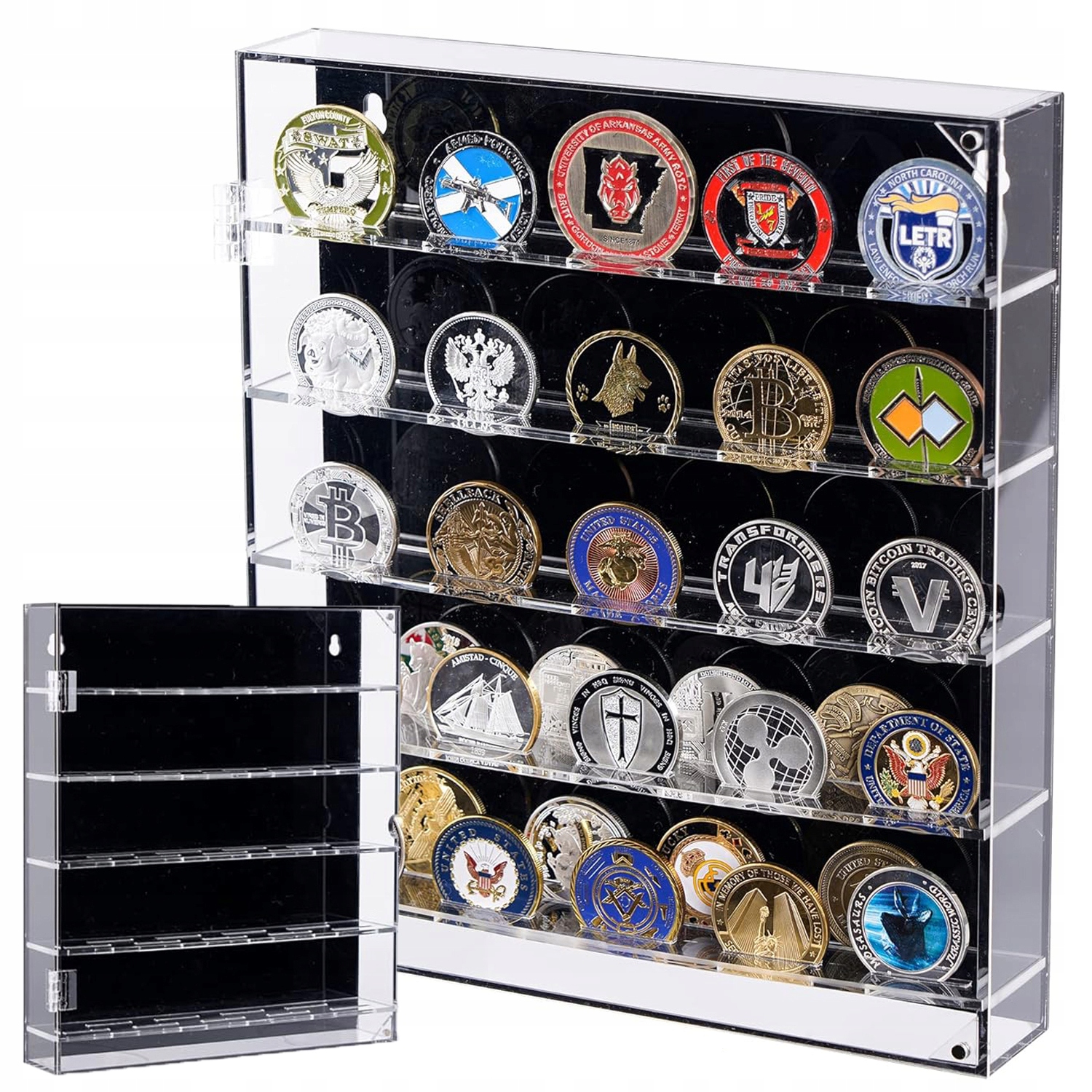 Boxy Na Mince Držák Na Mince Vitrína Na Mince Za 45 Mincí