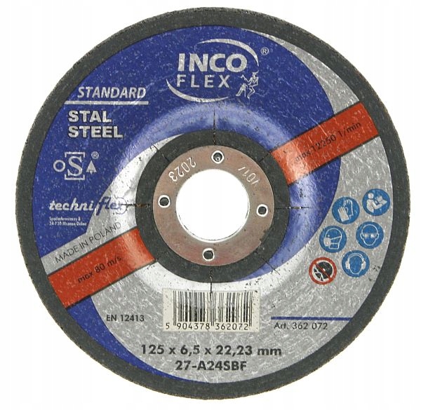 

Tarcza Do Szlifowani Stali Inco Flex 125x6,5