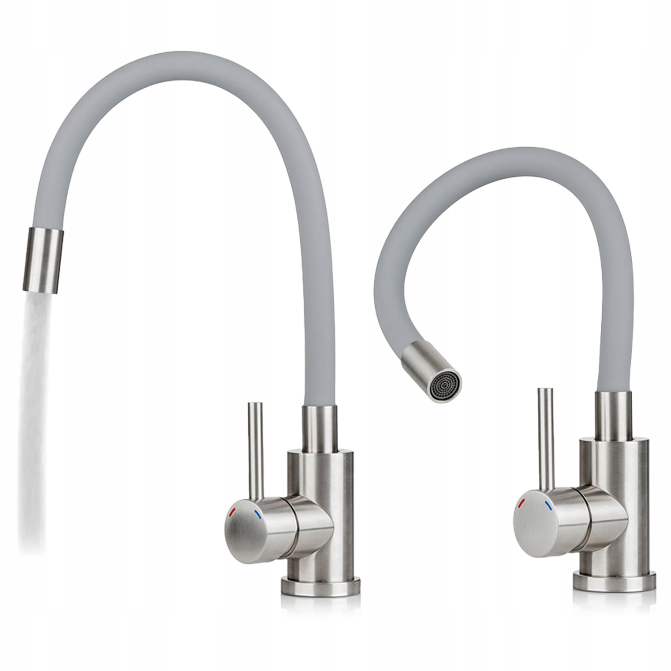 Kuchyňská stojánková baterie flexibilní s otočným výtokem o 360° popel