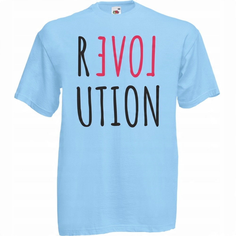

Koszulka rewolucja revolution love XL błękitna