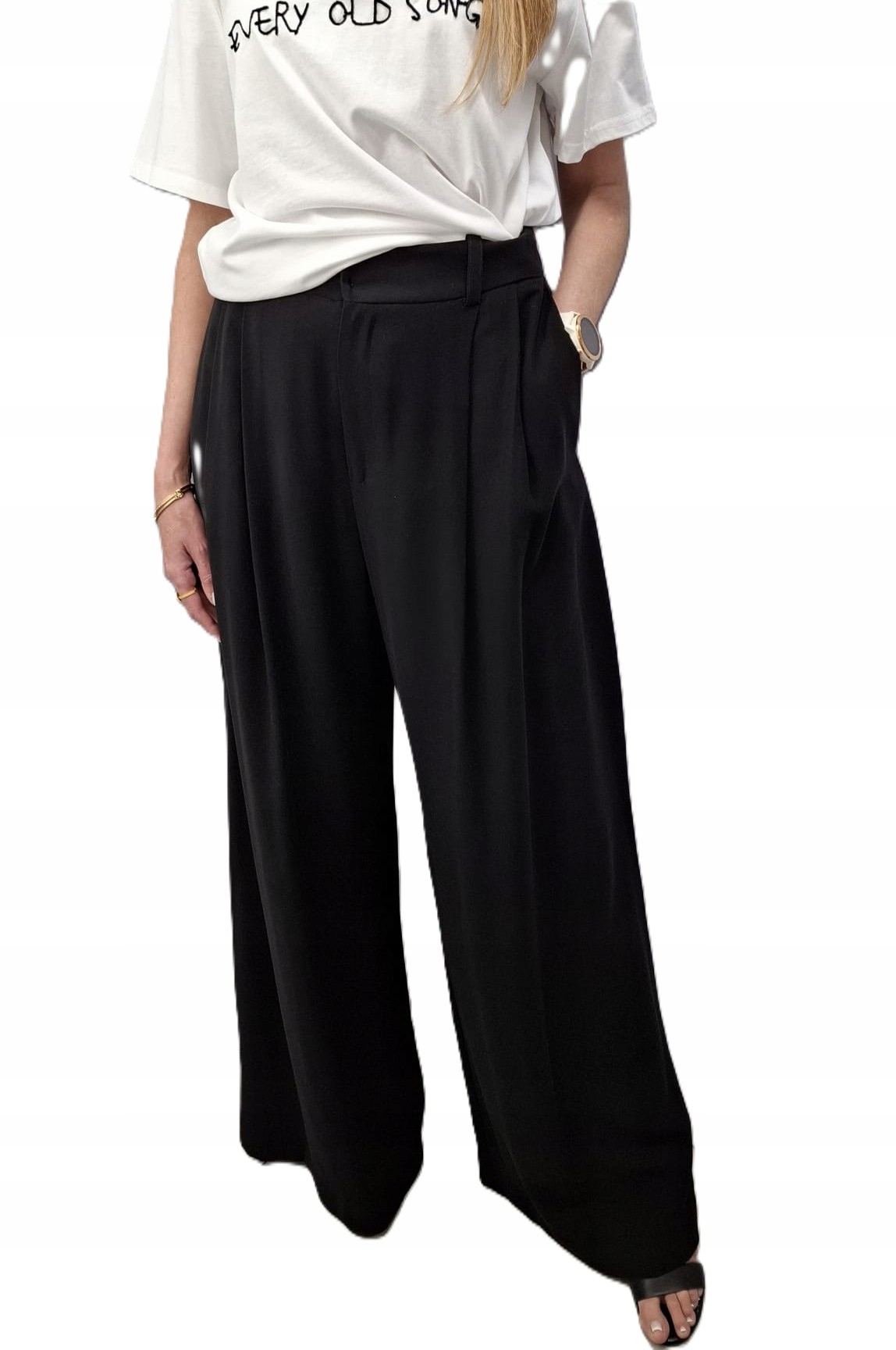 Cocomore Široké kalhoty Maxi černé 34/XS Novinka