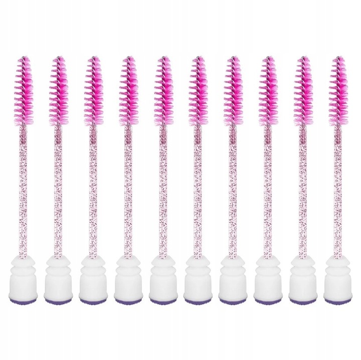 Szczoteczka do Rzęs Spiralka 10 szt. w Tubce Brokat