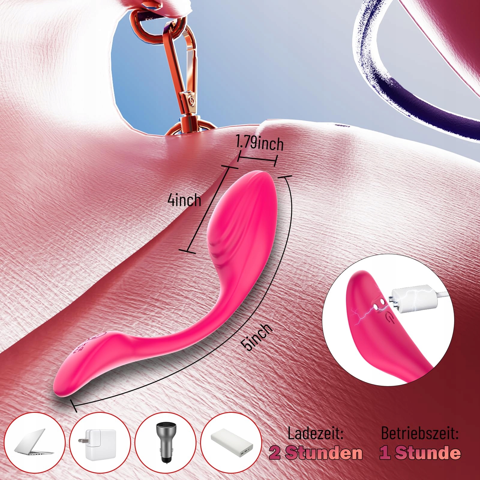 DILDO VIBRATOR DLA KOBIET I PAR Z APLIKACJĄ 10 TRYBÓW STYMULACJI KLITORIS — miniatura 4