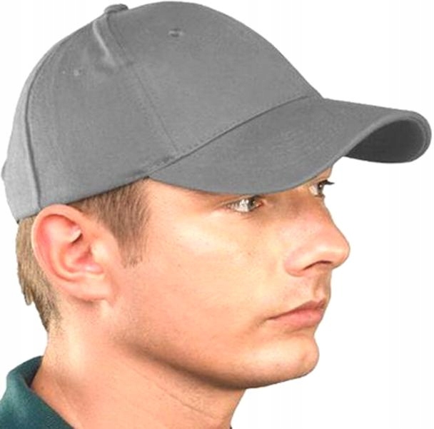 

Czapka Czapeczka Z Daszkiem szara 100% bawełna