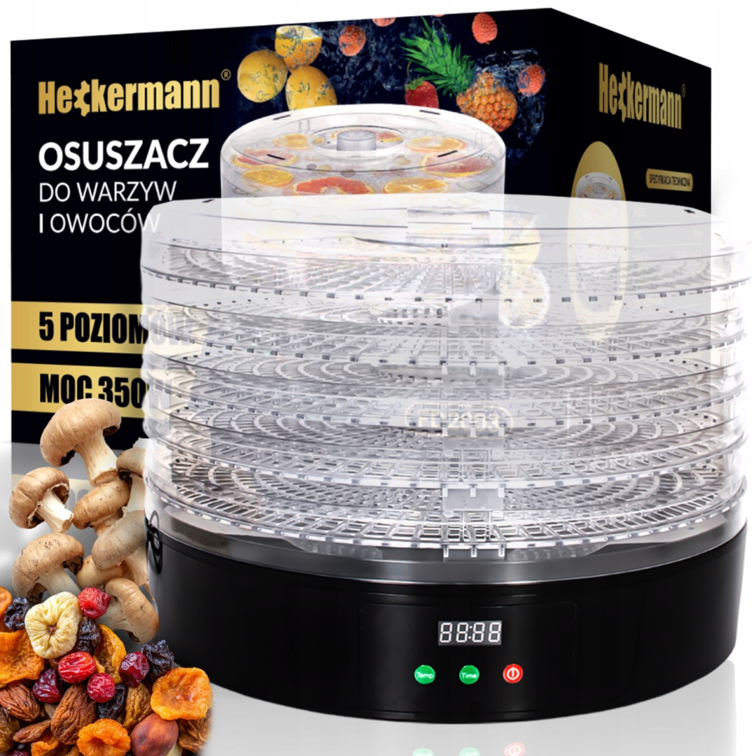 Sušička Hub Ovoce Zeleniny Potravinových Bylin 350 W Velká 5 Sít