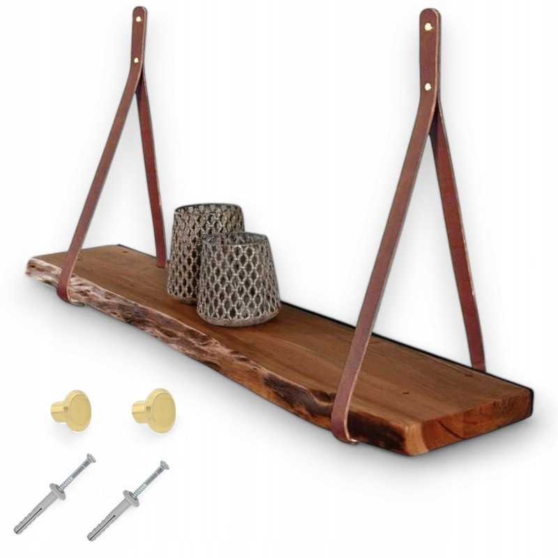 Kožené Držáky Police Závěsná Police Odolná 100% Kůže