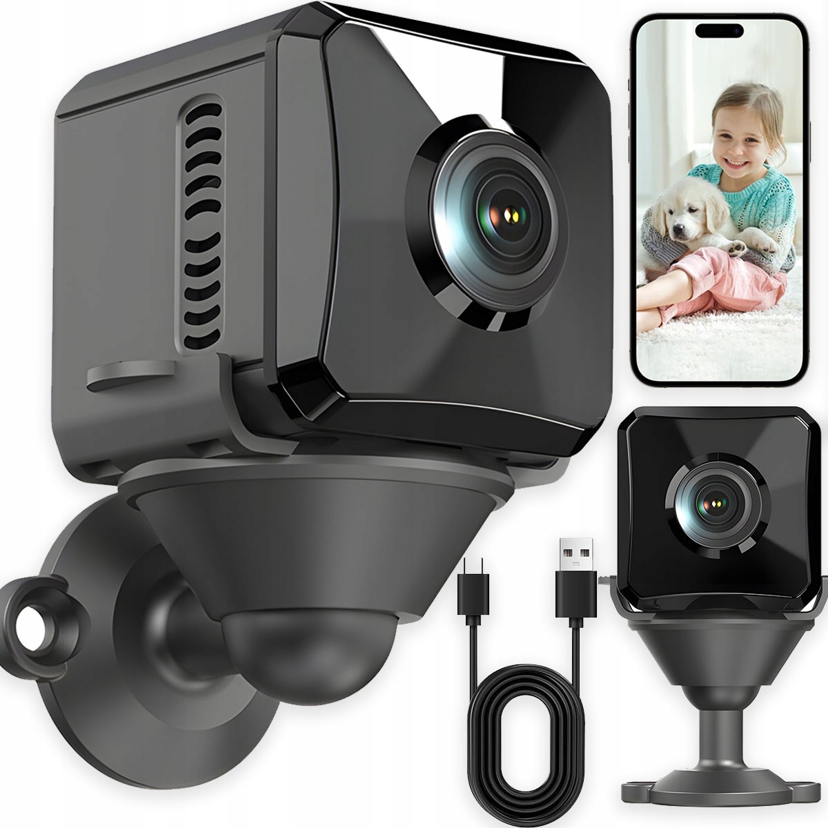 Minikamera Kamera Monitorująca Hd 1080P Wifi Smart Ir Detekcja Ruchu Ukryta