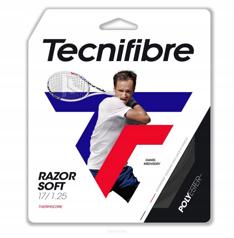 Теннисный трос Tecnifibre Razor Soft 1.25 черный