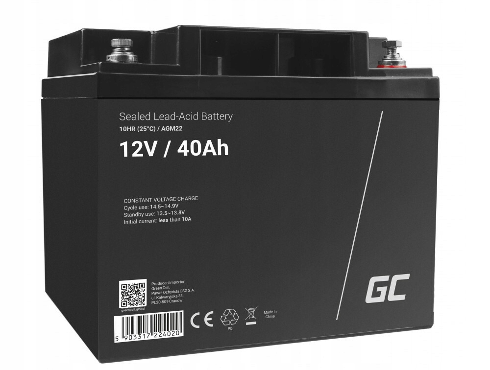 Green Cell AGM22 Agm batéria 12V 40Ah