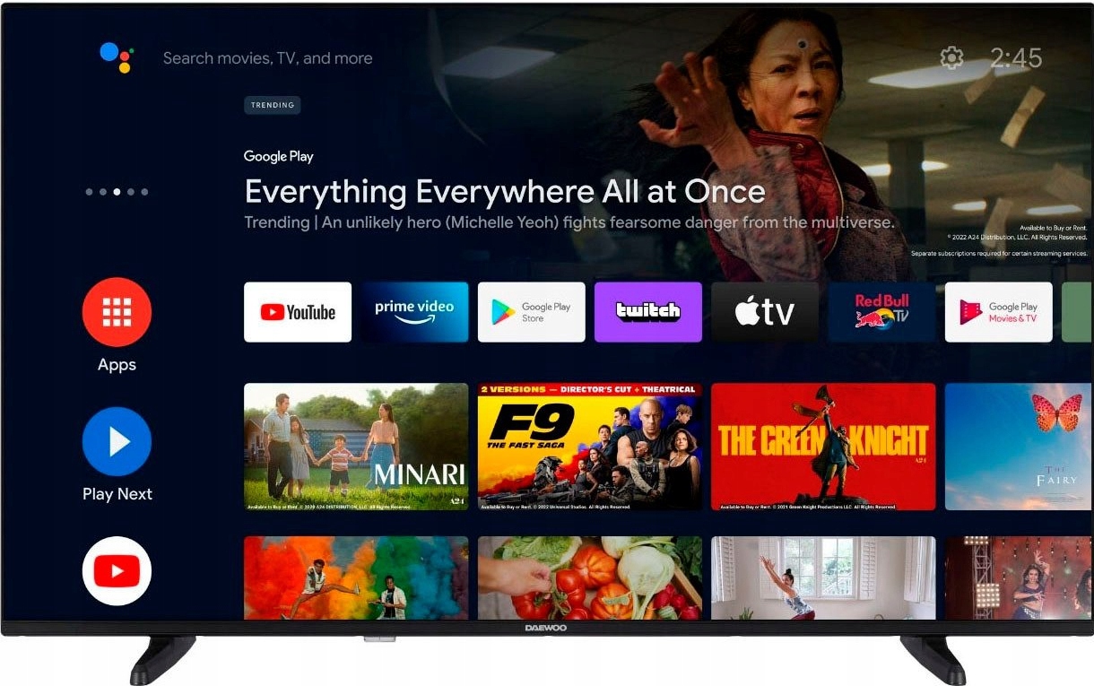 Telewizor Smart Tv Led 43" Daewoo 43DM72UAD 4K Uhd Hdr DVB-T2 Hevc Android